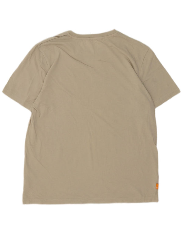 Timberland Camiseta con gráfico de ajuste regular para hombre Top de algodón beige medio
