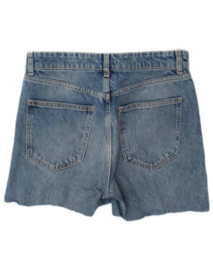 Zara Shorts De Mezclilla Para Mujer EU 38 Small W28 Azul