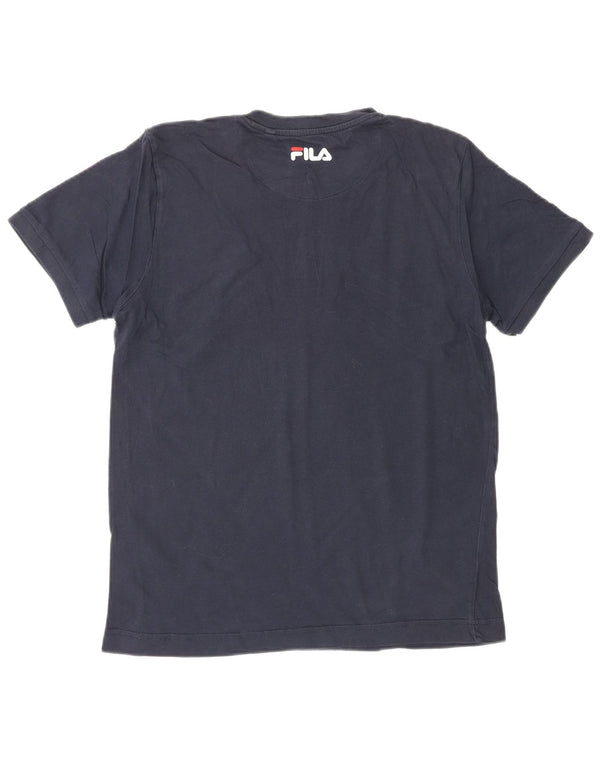 FILA - Camiseta gráfica para hombre, talla pequeña, azul marino