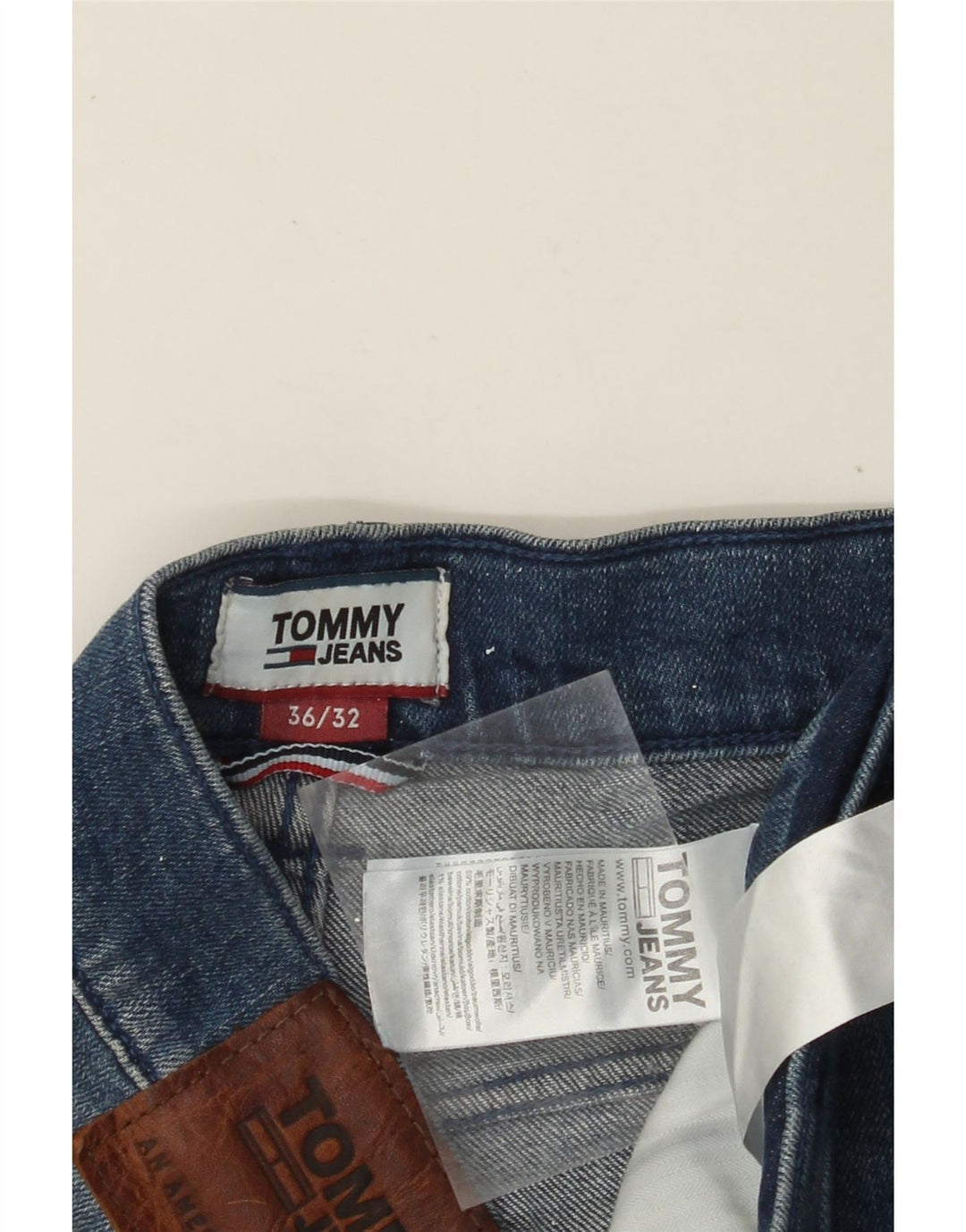 TOMMY HILFIGER Vaqueros rectos para hombre W36 L32 Algodón azul