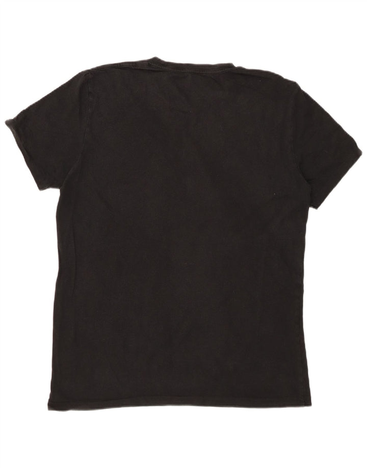 ALL SAINTS Camiseta para hombre Top Grande Negro
