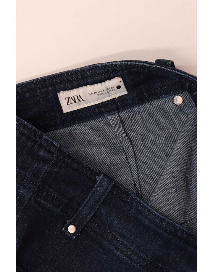 Zara Jeans De Pierna Ancha Para Mujer EU 40 Medium W30 L30 Azul Marino