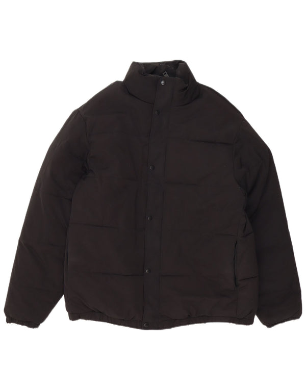 Zara Hombre Chaqueta Acolchada ES 42 XL Poliéster Negro