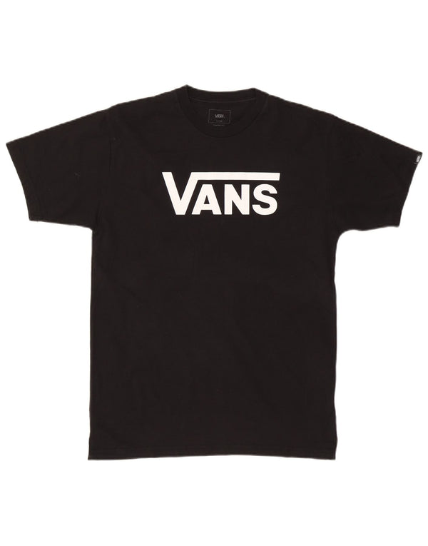 Vans Camiseta con gráfico de ajuste clásico para hombre Top mediano de algodón negro