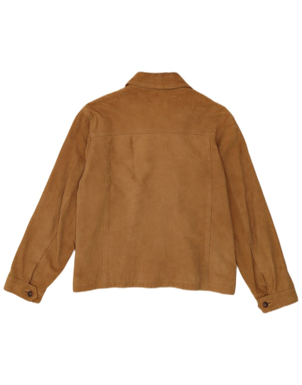 Brooksfield Chaqueta de ante para hombre UK 36 Small Beige