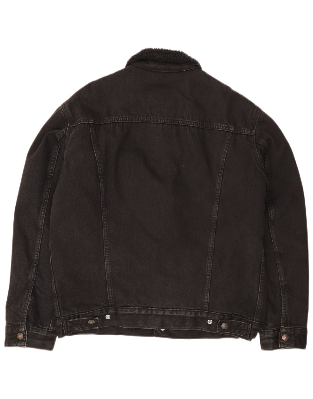 Levi's Chaqueta vaquera Sherpa para hombre UK 38 Mediana Algodón negro