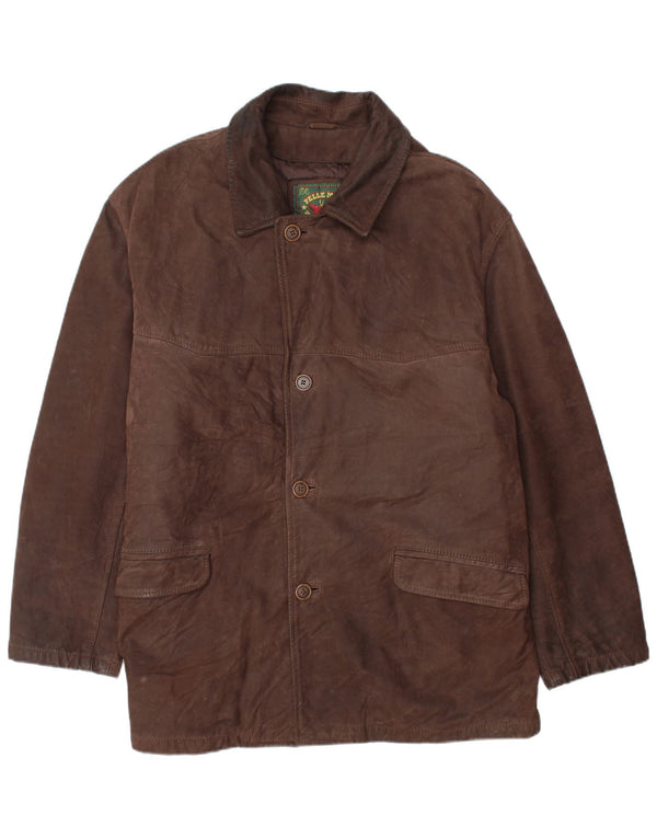 Pelle Moda Chaqueta de cuero para hombre IT 54 2XL Cuero marrón