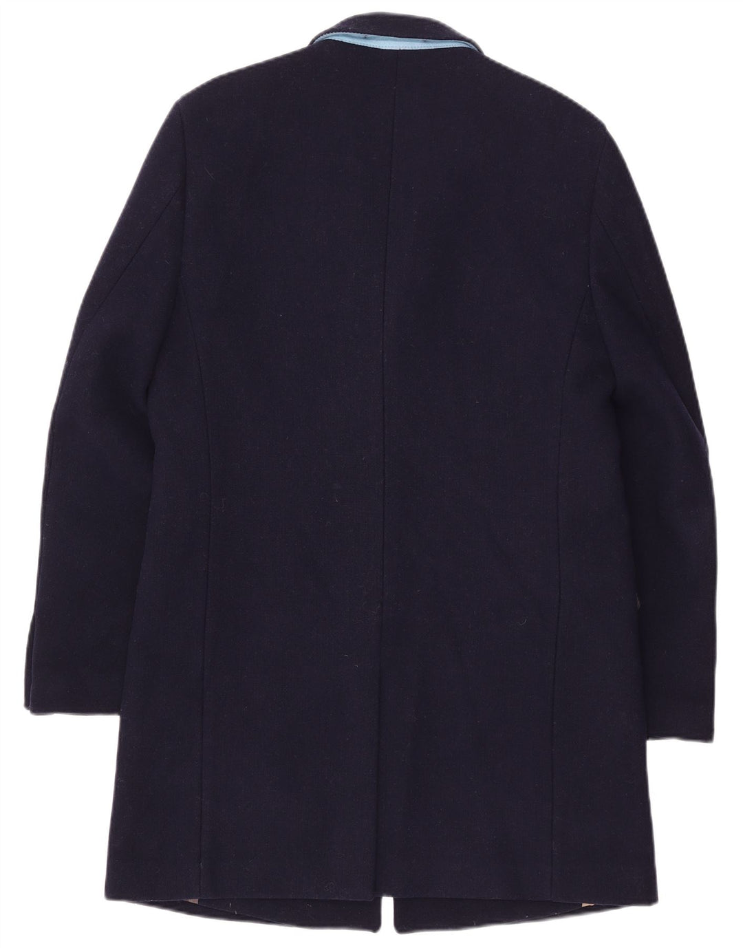 Vintage hombre abrigo Reino Unido 42 XL lana azul marino
