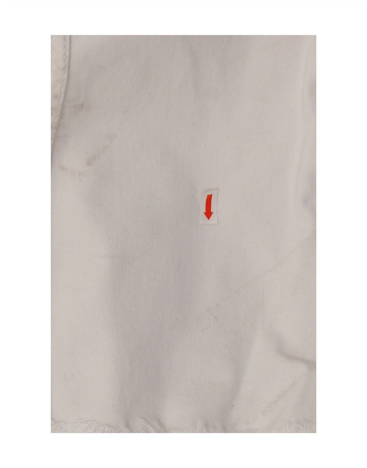 ZARA Womens Cropped Jeans EU 38 Small W28 L25 White Vintage Zara and Second-Hand Zara from Messina Hembry 