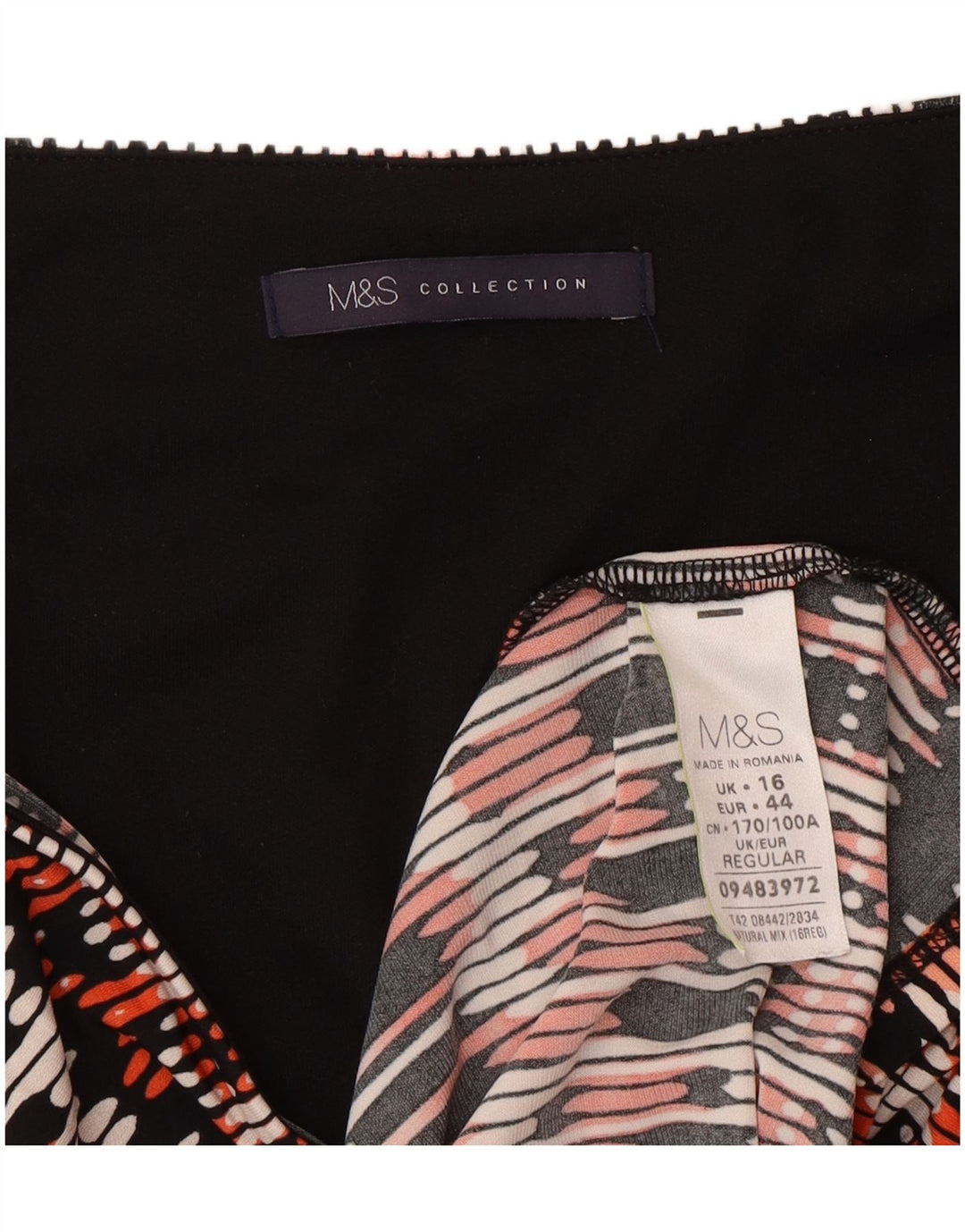 Marks & Spencer Vestido recto para mujer UK 46 Grande Multicolor Geométrico