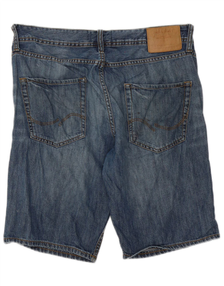 Jack & Jones Hombre Pantalones Cortos De Mezclilla De Corte Regular Medio W32 Algodón Azul