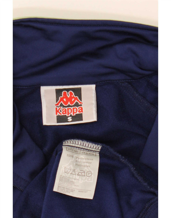 Kappa Mens Graphic Chándal Top Chaqueta Small Azul Marino Colorblock