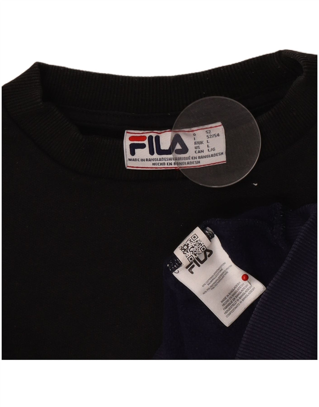 Fila Hombre Graphic Sudadera Jumper Large Multicolor Colorblock Algodón