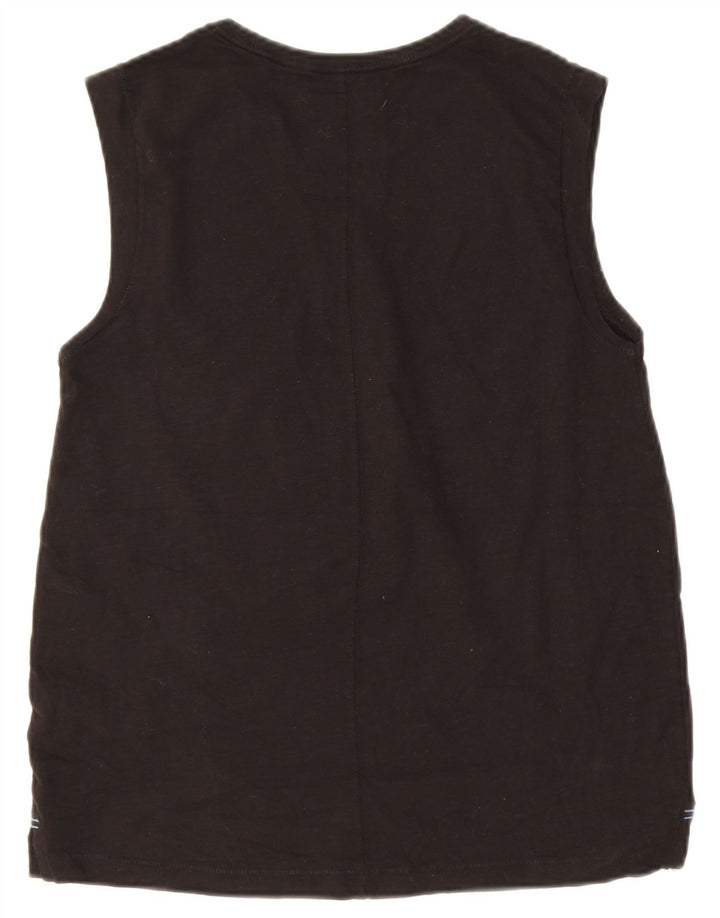 Camiseta sin mangas para mujer Fat Face UK 10 Small Black Cotton