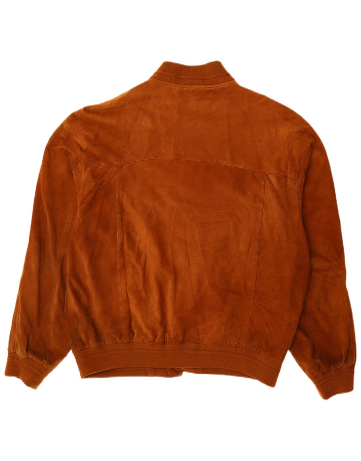 Chaqueta de ante vintage para hombre IT 58 4XL cuero marrón