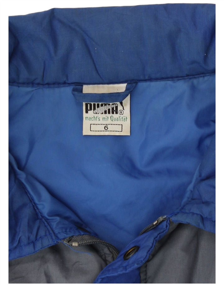 Puma Chaqueta cortavientos para hombre UK 40 Grande Azul Colorblock Poliéster