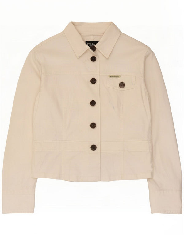 Chaqueta vaquera para mujer Armani Jeans UK 46 Large White Cotton