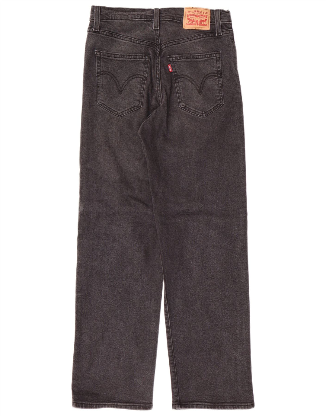 LEVI'S Vaqueros rectos Ribcage para mujer W28 L29 Algodón gris