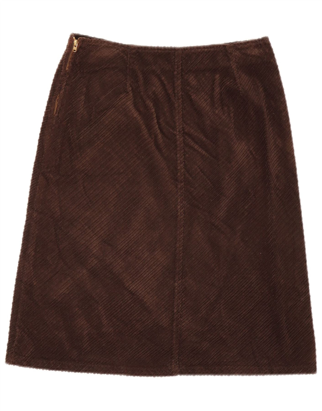 Sisley Mujer Falda De Pana W28 Marrón Medio