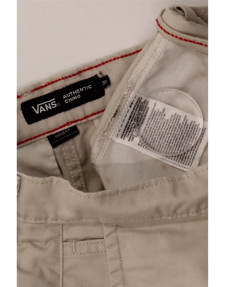 Pantalón chino holgado de hombre Vans W30 L29 Poliéster beige