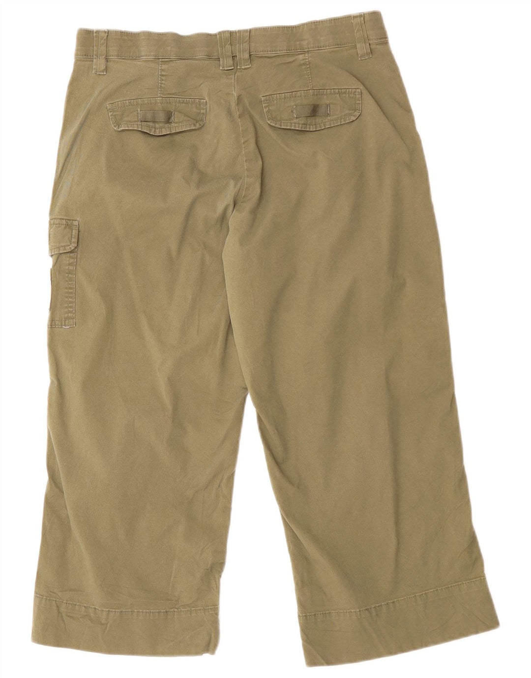 Lee Pantalones Capri Cargo para Mujer US 12 Grande W30 L20 Algodón Caqui