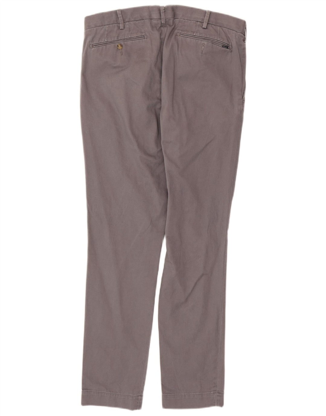 POLO RALPH LAUREN Pantalón de traje ajustado a medida para hombre W34 L32 Algodón gris