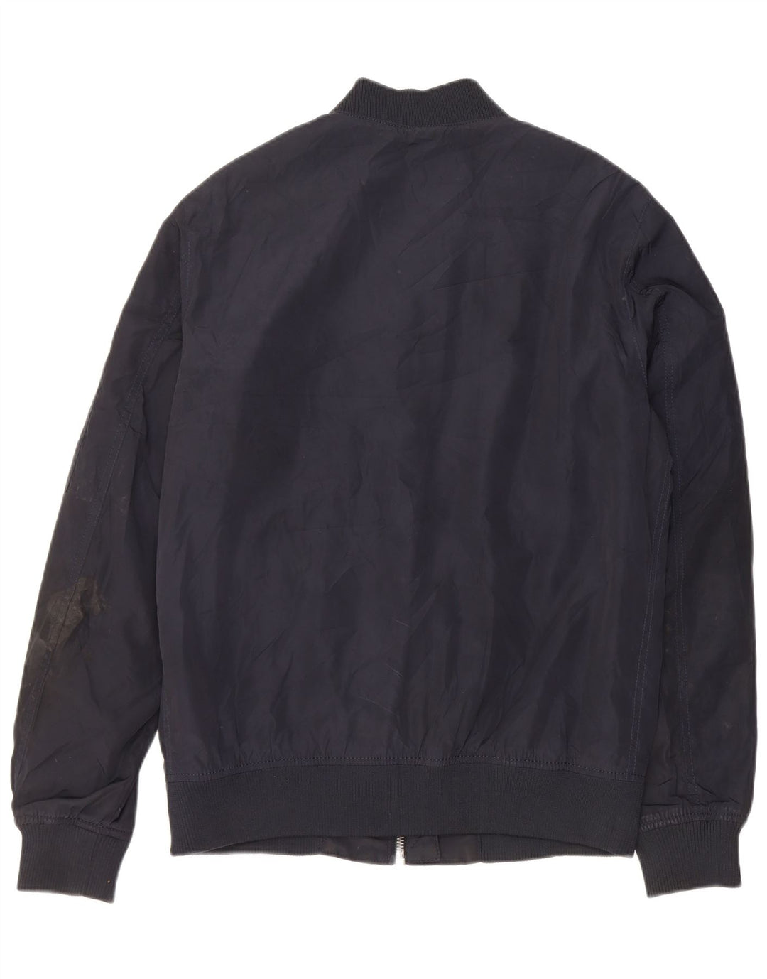 Zara Chaqueta Bomber para Hombre UK 40 Grande Poliéster Azul Marino
