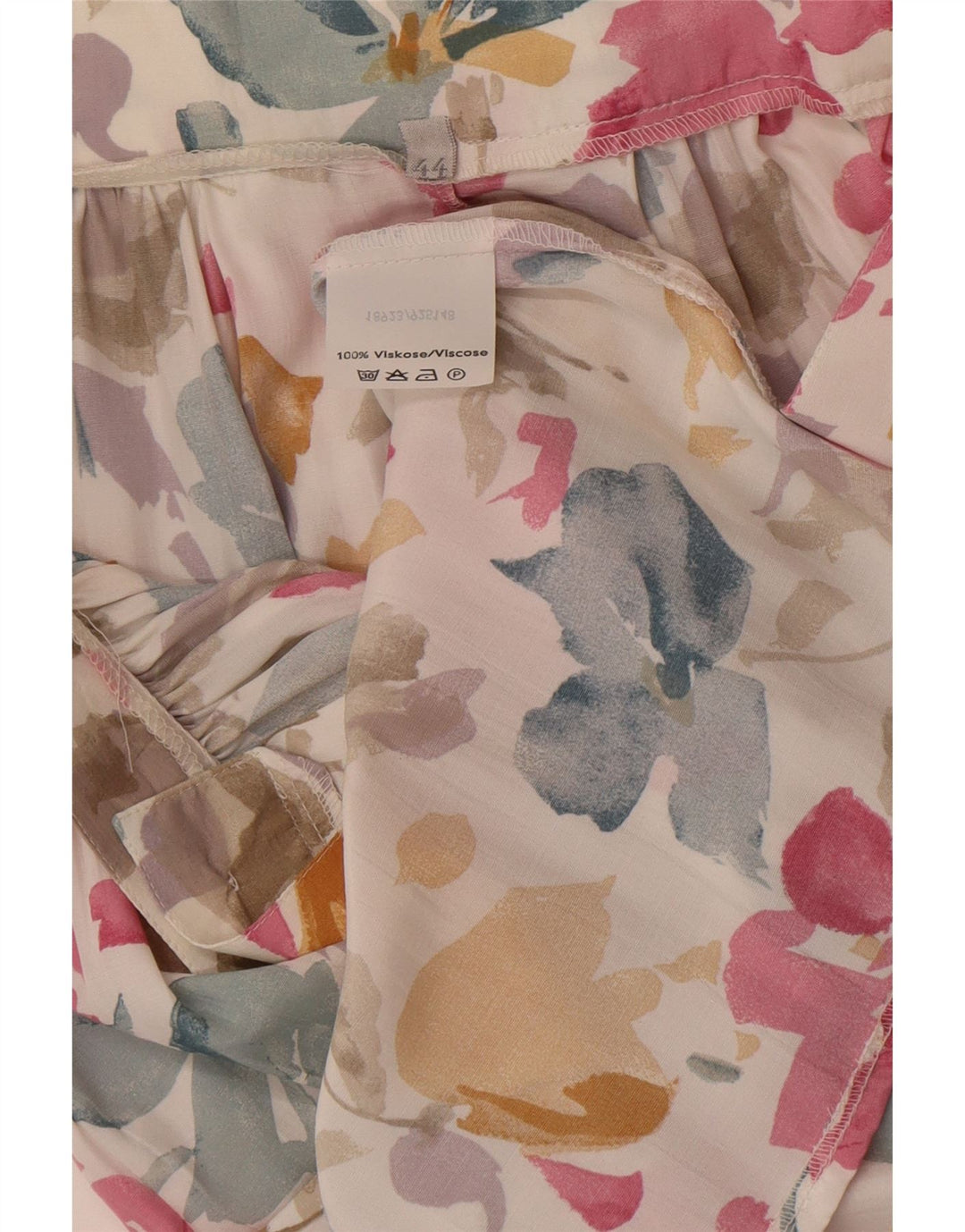 Falda acampanada vintage para mujer IT 44 Mediana W31 Viscosa floral multicolor