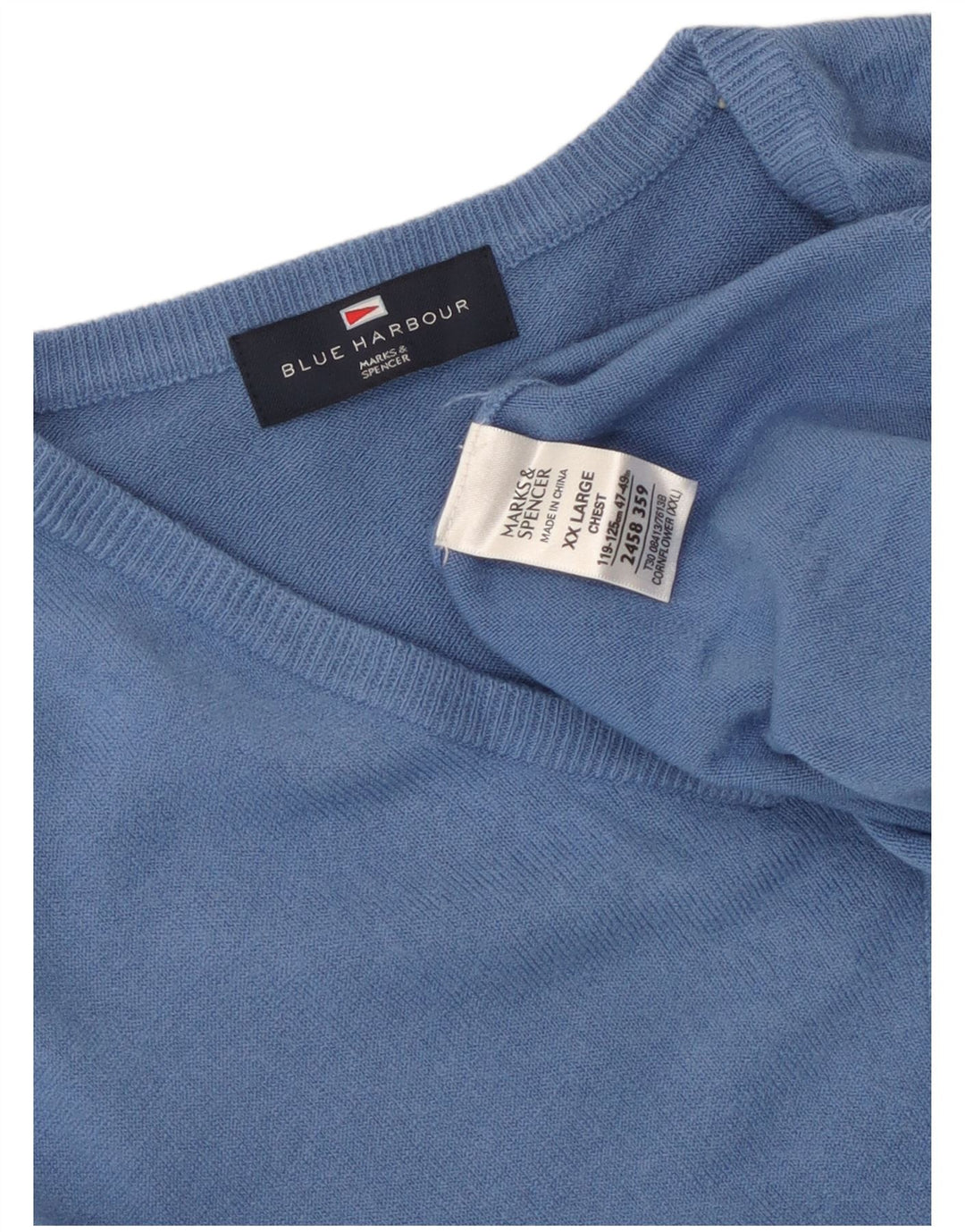 Marks & Spencer - Camiseta sin mangas para hombre, color azul, acrílico, talla 2XL