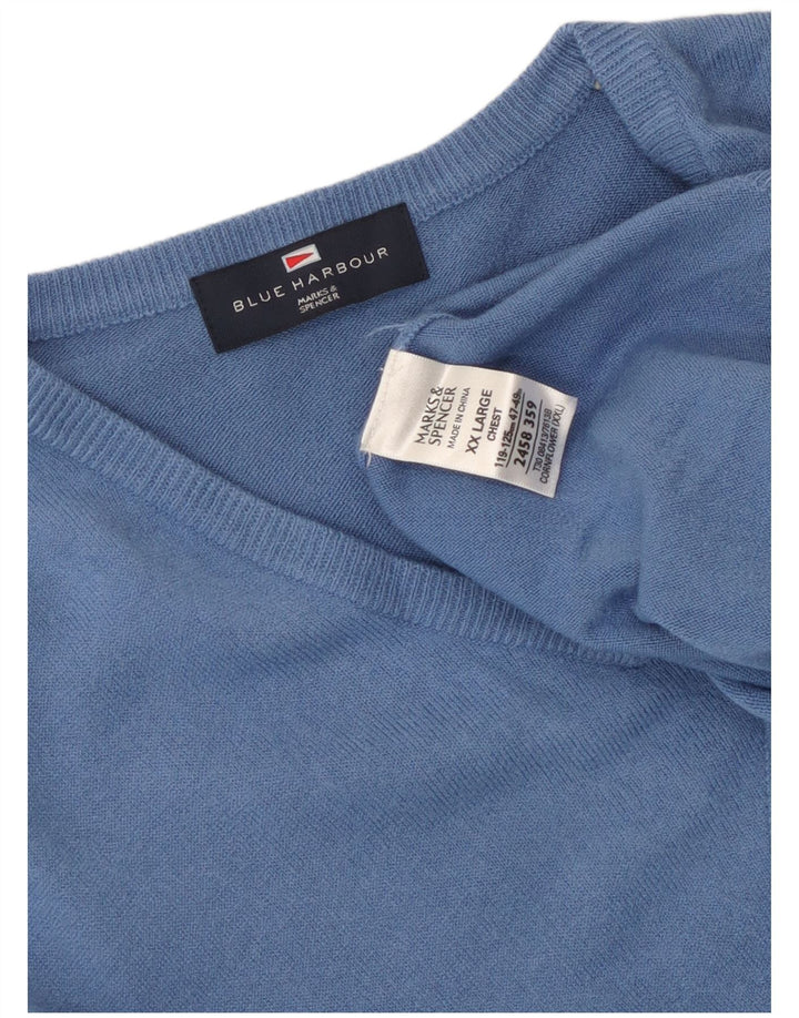 Marks & Spencer - Camiseta sin mangas para hombre, color azul, acrílico, talla 2XL