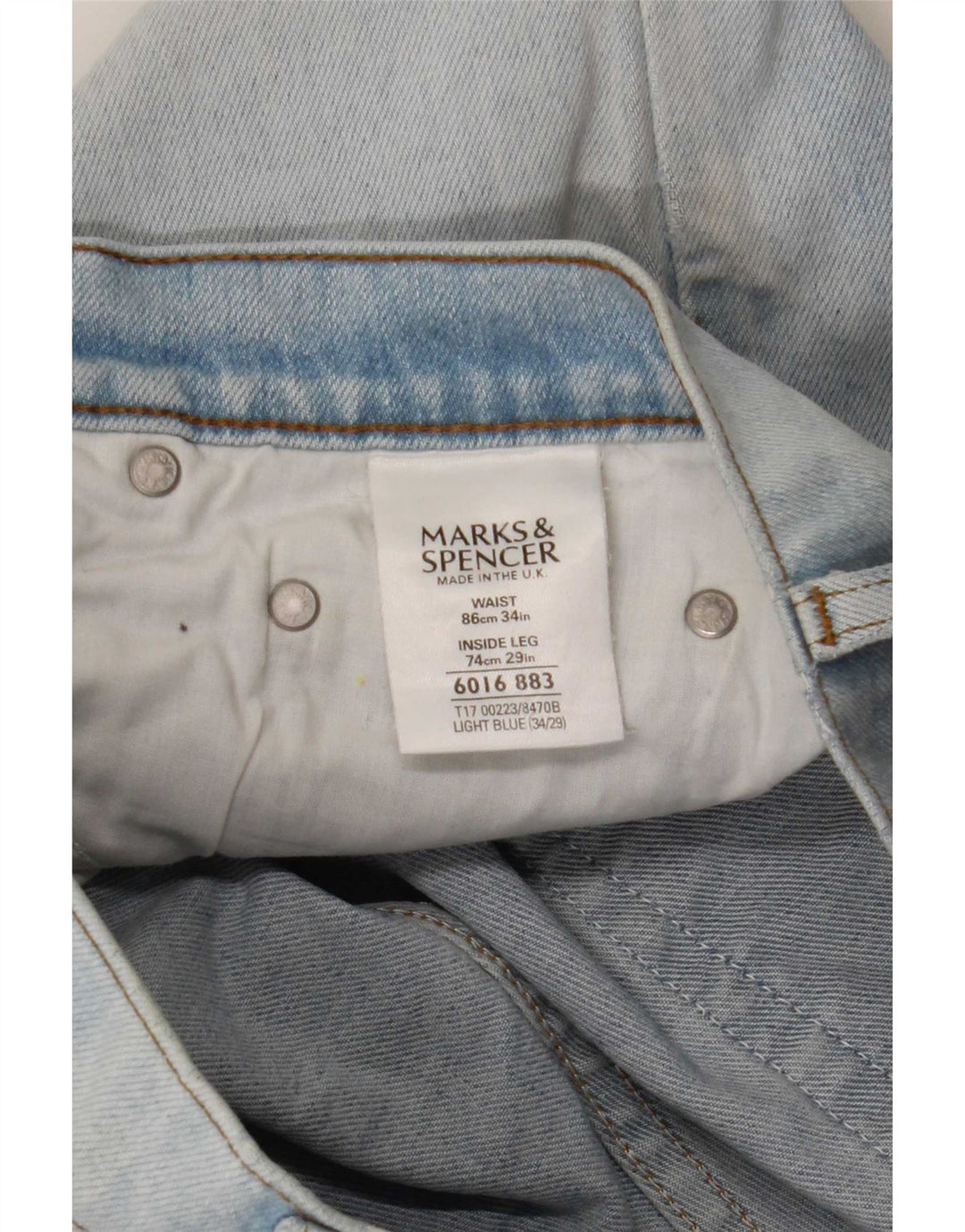 Marks & Spencer Vaqueros de pierna ancha para mujer W34 L29 Algodón azul