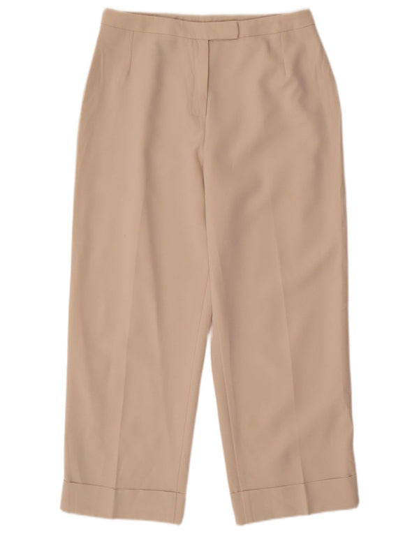 Marks & Spencer Pantalones Cortos Rectos para Mujer UK 12 Medium W30 L24 Beige