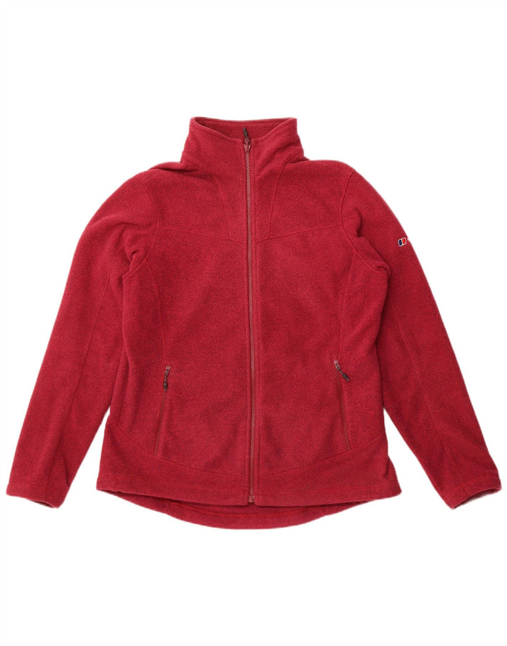 Berghaus Chaqueta polar para mujer UK 46 Large Borgoña