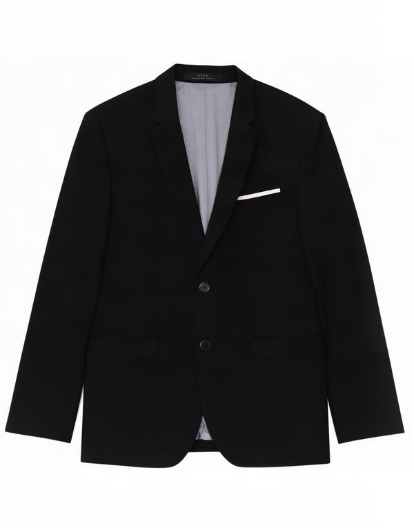 Zara Chaqueta tipo blazer de 2 botones para hombre EU 52 Large Viscosa negra
