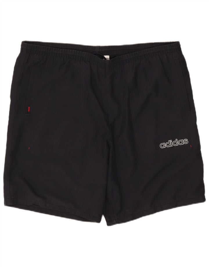 Adidas - Pantalones cortos deportivos para hombre, talla grande, poliéster, color azul marino