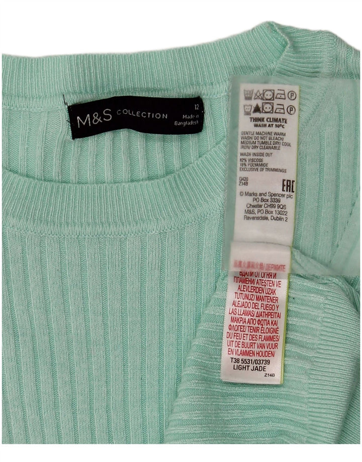 Marks & Spencer - Jersey con cuello barco para mujer, talla 40, color verde medio