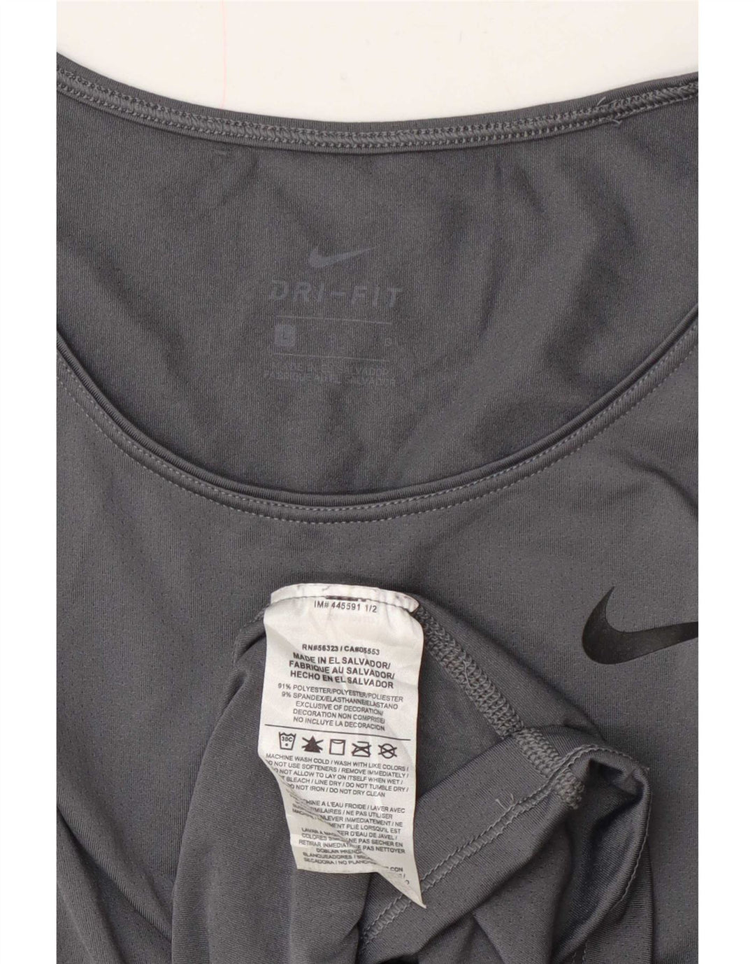 Nike Mujer Dri Fit Camiseta Top UK 40 Grande Gris Poliéster