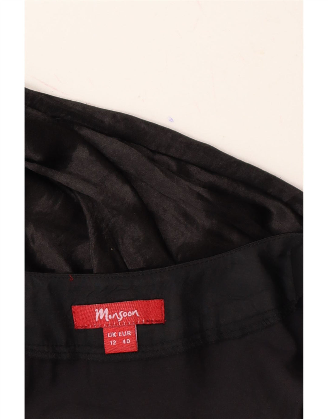 MONSOON Womens Sleeveless Sheath Dress UK 12 Medium Black Viscose Vintage Monsoon and Second-Hand Monsoon from Messina Hembry 