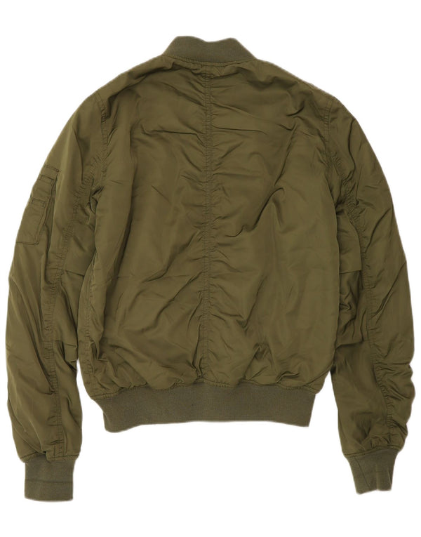 Topshop Chaqueta Bomber Acolchada para Mujer UK 8 Small Poliéster Verde