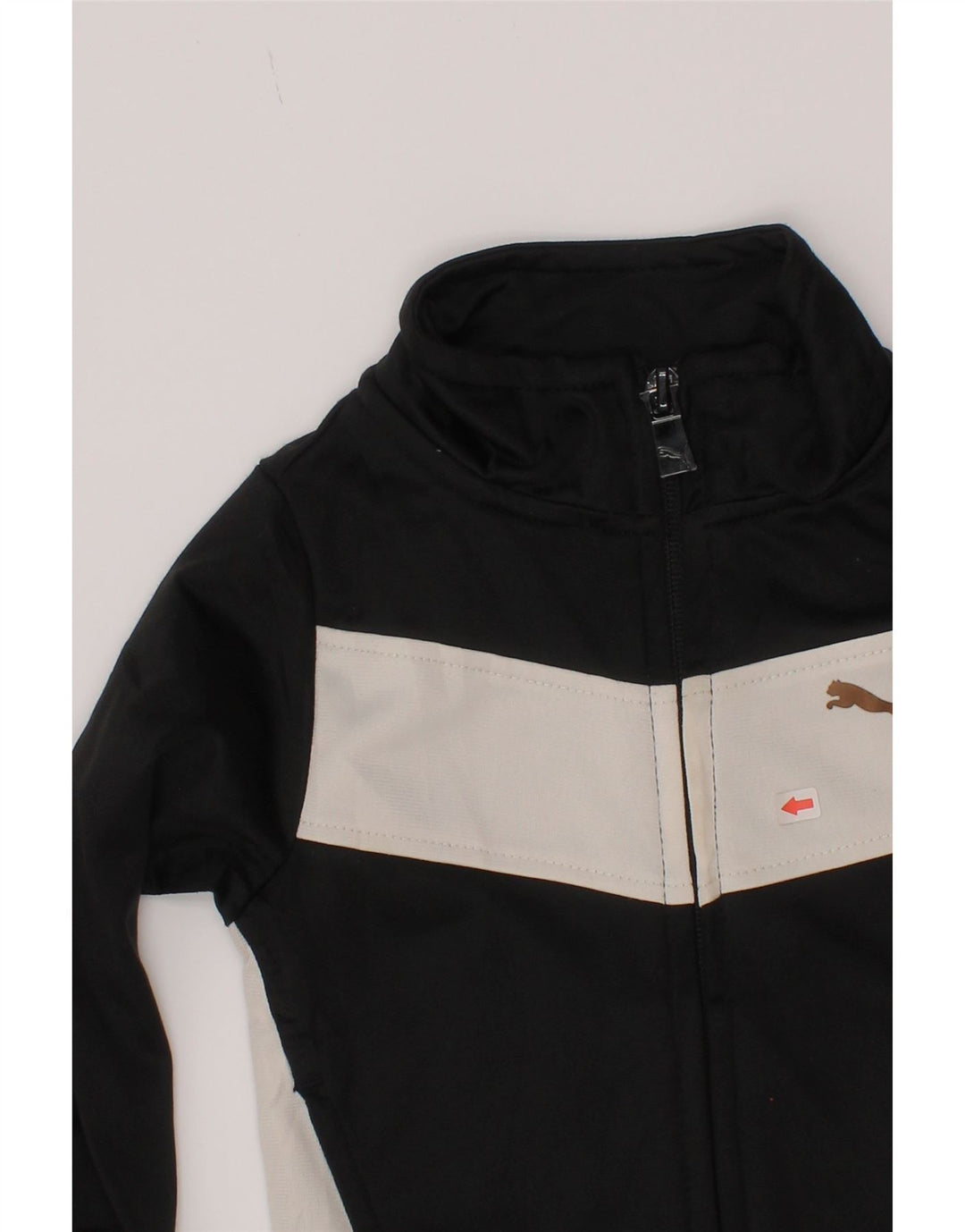 Puma Chaqueta de chándal para bebé niño 9-12 meses Negro Colorblock Poliéster