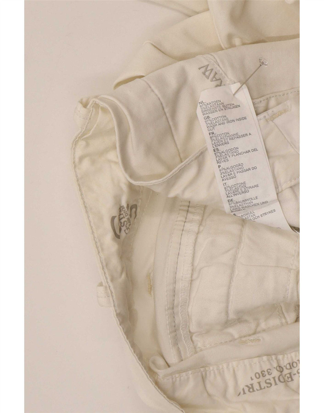 Bermudas G-Star Mujer W26 Small Blanco Algodón