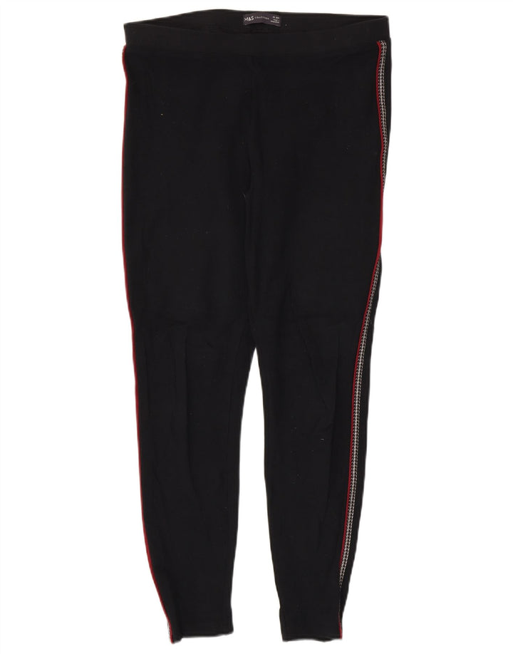 Marks & Spencer Leggings para mujer UK 40 Mediano Viscosa a rayas negras