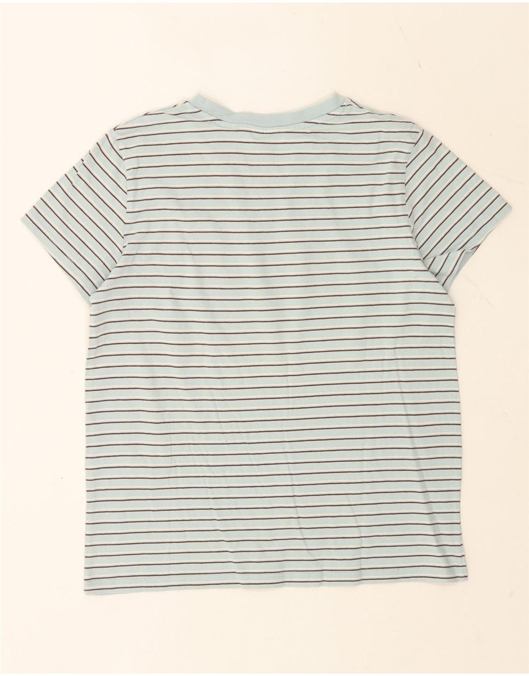 Levi's Camiseta para mujer Top UK 44 Algodón a rayas azul medio