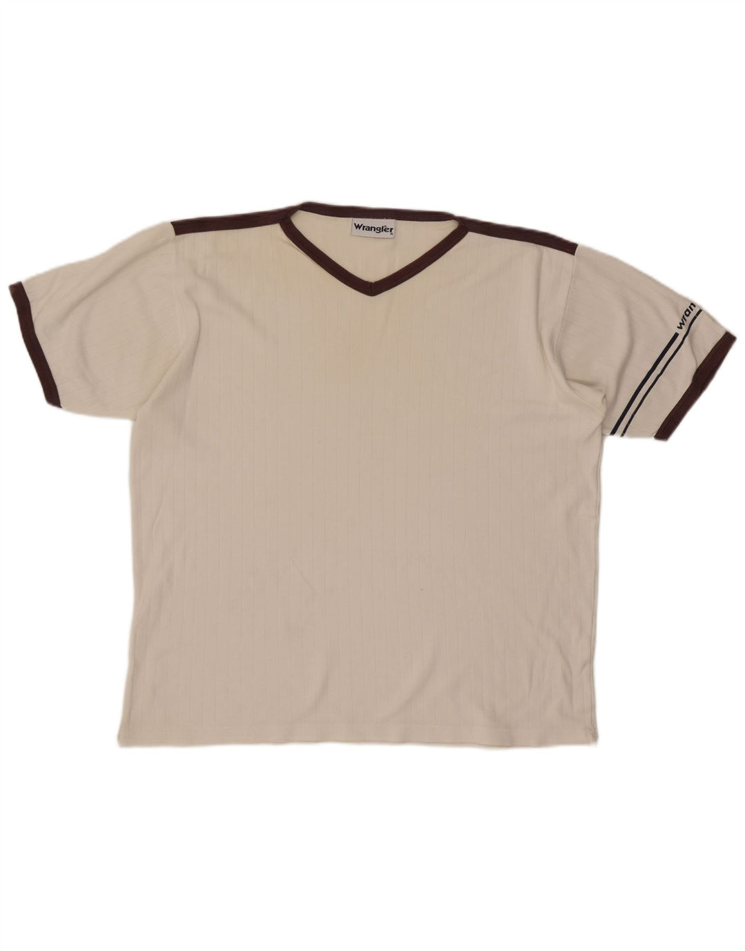Wrangler Hombre Camiseta Top XL Blanco Colorblock