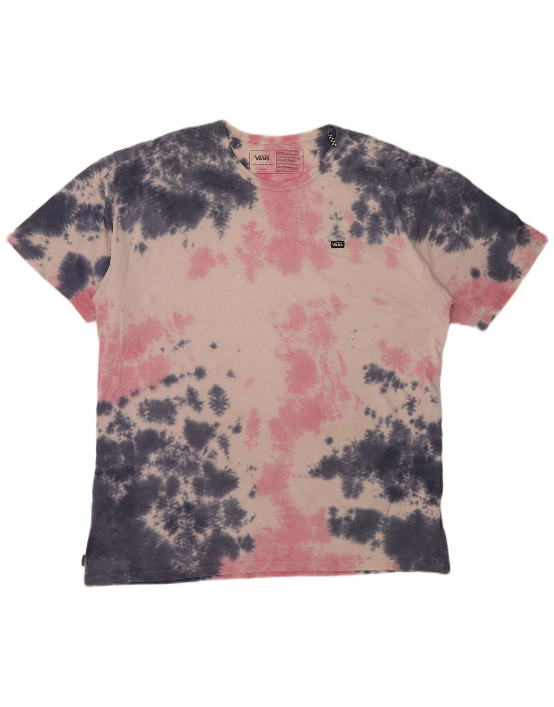 VANS Camiseta Hombre Top XL Rosa Tie Dye Algodón