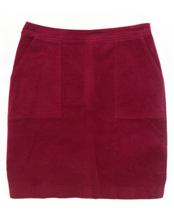 Falda de pana para mujer White Stuff UK 40 Small W28 Algodón granate