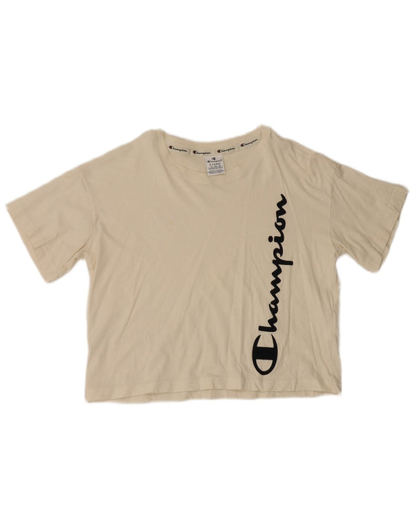 Champion Camiseta Corta Mujer UK 40 XL Algodón Blanco