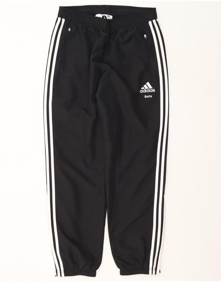 Adidas Hombre Pantalones De Chándal Joggers Medium Negro Rayas Poliéster