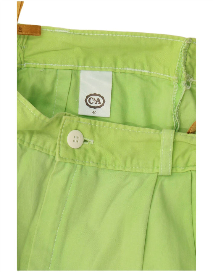 C & A Pantalones cortos chinos con cintura alta para mujer EU 40 Medium W26 Algodón verde