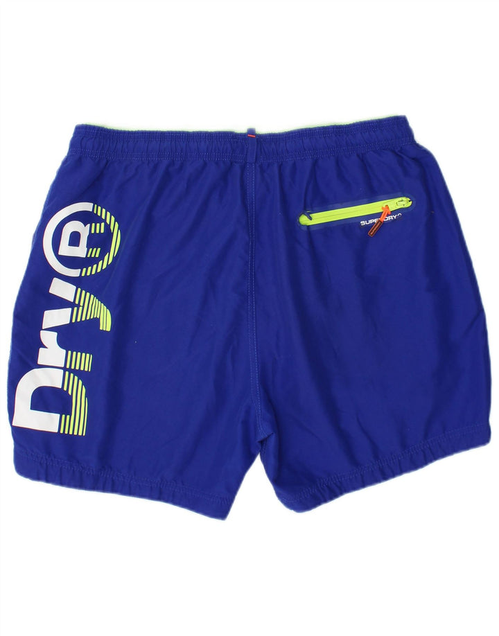 Superdry Shorts De Baño Gráficos Para Hombre 2XL Poliéster Azul
